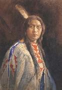 Percy Gray Indian Maiden (mk42) oil painting on canvas